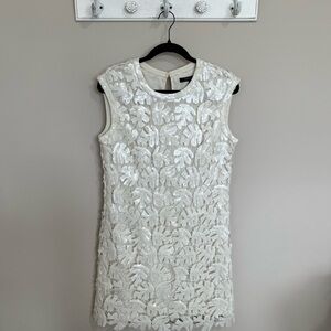 Women’s BCBG Maxazria Ivory Sequin Dress - Size Medium
